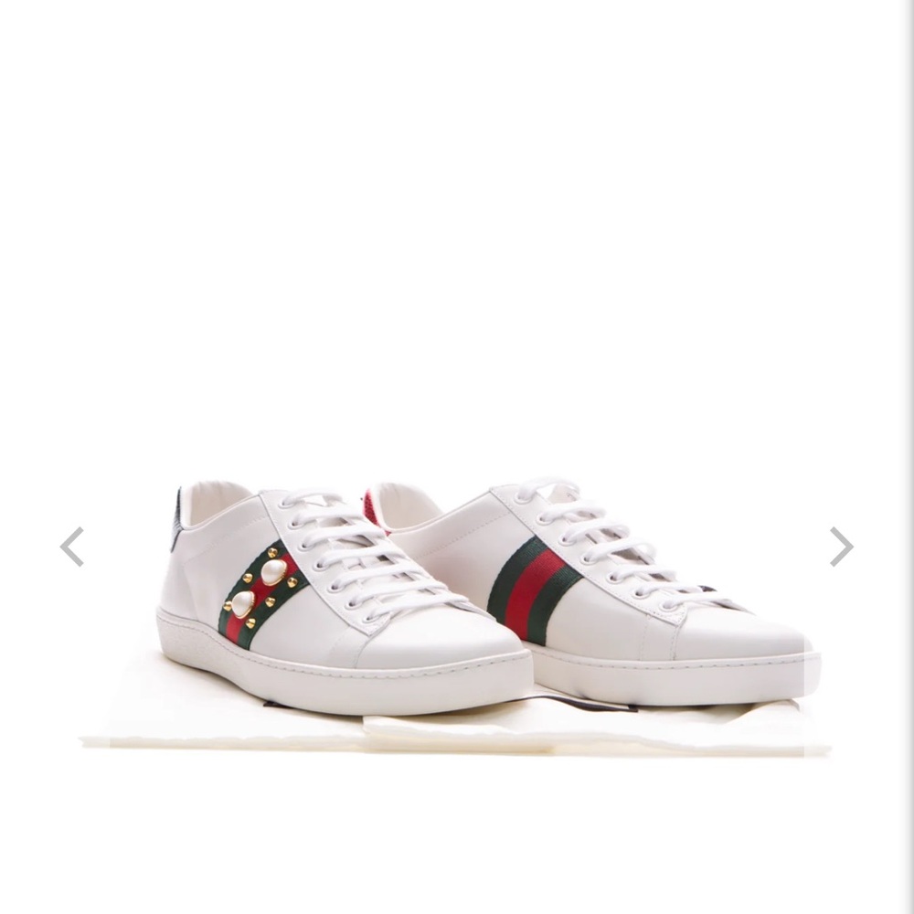 Gucci Wmns Ace Studded 'White'